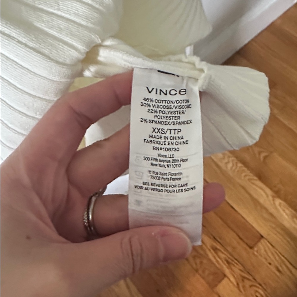 Vince Ribbed Racerback Maxi Dress in White - Picture 3 of 4